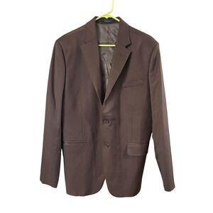 StudioSuits Mens 44R Brown Hand Crafted Two Button Blazer Suit Jacket Sport Coat